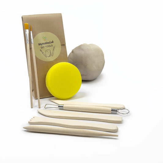 7-teiliges Töpferwerkzeug-Set aus Holz zum Modellieren von Ton